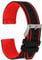 sourcing map Silicone Watch Bands 22mm Soft Quick Release Watch Bands, Black Red