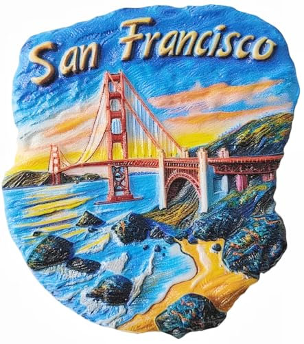 San Francisco USA Kühlschrankmagnet Reise Souvenir Kühlschrank Dekoration Magnet 3D Aufkleber Handwerk