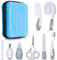 Little Angel Baby Healthcare and Grooming Kit, Safety Newborn Nursery Care Set, with Hair Brush Comb, Nail Clipper, Nasal Aspirator for Newborn Infant Baby Girls Boys Blue