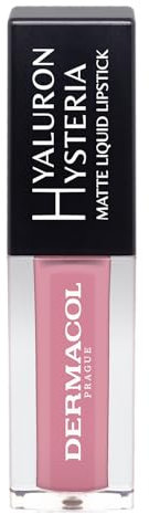 Dermacol Hyaluron Hysteria Flüssiger Lippenstift, Farbe Nr. 1, feuchtigkeitsspendend, mit Hyaluronsäure für ein glänzendes und weiches Finish auf den Lippen.
