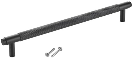 SOTECH Möbelgriff BLACKLINE VIII BA 224 mm schwarz matt | Länge 256 mm, Durchmesser 14 mm, Höhe 35 mm Griff aus Aluminium