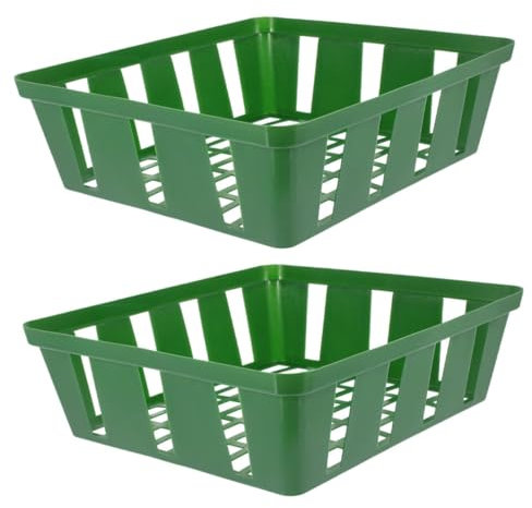MERRYHAPY Grandi Cesti da Piantagione Set di 2 Cesti da Vivaio in Plastica Design