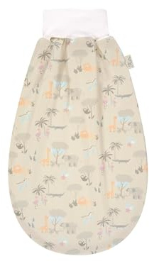 Alvi Schlupf-Mäxchen Light Strampelsack, Unisex, 0 bis 6 Monate, weich, mit elastischem Bund, waschmaschinengeeignet, ideal für Sommer Dschungel - Multi Colored