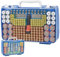 Battery Organizer Storage Holder Case with Double-Sided, Garage Box with Tester Checker. Batteries Container for 269pcs AA AAA AAAA 3A 4A 9V C D Lithium 4LR44 CR2 CR123A CR1632 CR2032 18650 - Blue