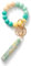 CHUQING Porte-clés femme bracelet porte-clés bracelet voiture porte-clés silicone perles poignet chaîne porte-clés pour femme, Kc-096, M