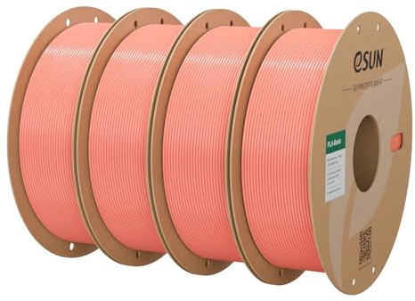 eSUN PLA Filament 1.75mm, PLA Basic 3D Drucker Filament Maßgenauigkeit +/- 0.03mm, 1KG pro Spule, 4 Spulen 3D Druck 3D Filament, Rosa-4KG