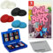Gang Beasts for Nintendo Switch (US Version), with PremGear Thumb Grips (8 pack - Black, Blue, Red & Clear), 24 Slot Game Card Holder & Cleaning Cloth