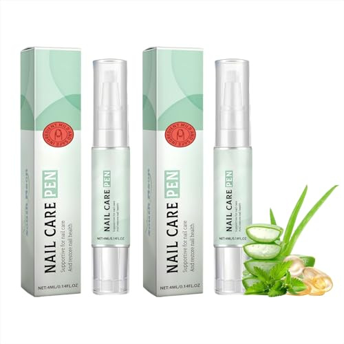 Nail Care Pen, Nail Fungus Treatment for Toenail, Repair Cuticle Oil, Growth Serum, Toe Nail Strengthener with Tea Tree Oil, Vitamin E & Chamomile Extract, Anti Fungal Nail Treatment, 4ml/Pcs (2pcs)