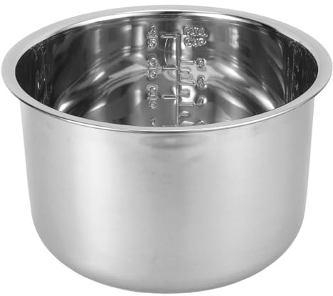 TOVINANNA Cuve Intérieure en Acier Inoxydable Épais 4L pour Cuiseur à Riz Électrique Antiadhésive Compatible Autocuiseur Accessoire de Remplacement pour Cuisson Familiale Graduée et