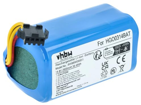 vhbw Akku kompatibel mit Easyhome 800560 Saugroboter (2,6 Ah, 14,8 V, Li-Ion)