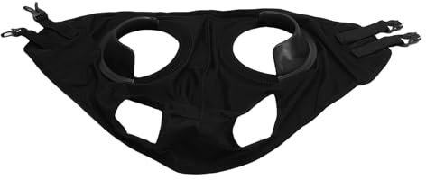 Tissting Cache Oeil pour Cheval en Cuir PU Respirant Anti Poussiere pour Equipement d'Attelage,Lunettes de Course pour Ameliorer la Performance et la Securite Equestre (Noire)