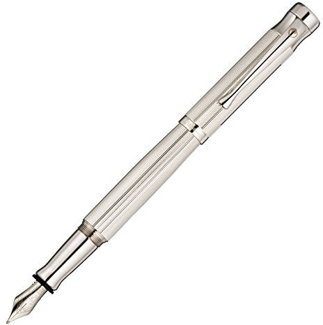 Tango Füllhalter Korndesign 925 Sterling Silber, 14 Karat Goldfeder Stärke M