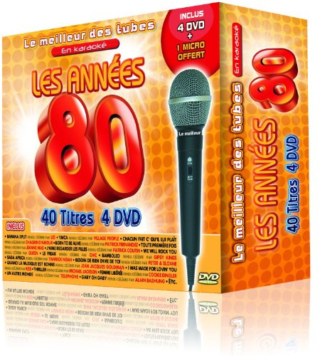 Le Meilleur Karaoké : Les Années 80 Coffret 4 DVD 40 Tubes + 1 Micro