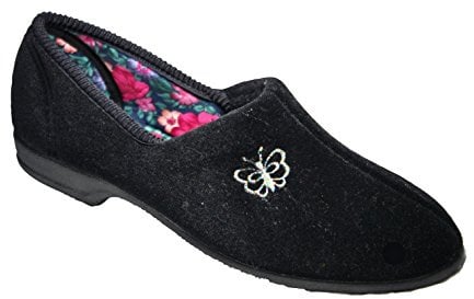 Mirak Womens Bouquet Slipper in Black - Size 5 UK - Black