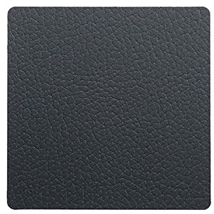 Lind DNA Square Glasuntersetzer, Leder, Schwarz, 10 cm x 10 cm