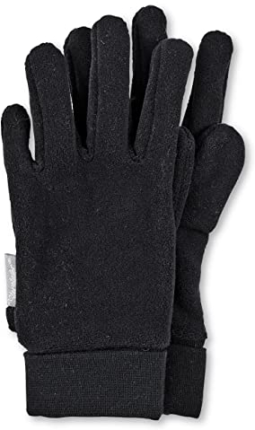 Sterntaler Unisex Kinder Fingerhandschuhe aus Microfleece, mit Elastischem Bündchen Handschuhe, Schwarz, 3