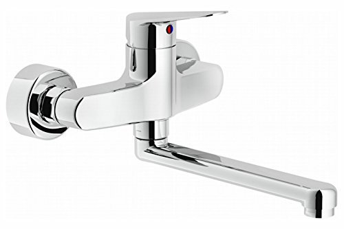 Nobili rubinetterie BS101115CR Miscelatore Lavello a Muro, Cromo