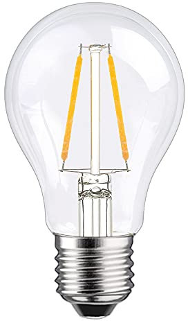 NCC-Licht LED Filament Glühbirne 2W = 25W E27 klar Nostalgie Retro Glühlampe warmweiß 2700K 360°