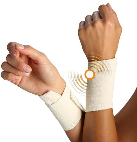 Spikenergy Muñequera Tunel Carpiano Elástica Electro Magnetoterapia - Muñequeras para Tendinitis, Distensiones y Esguinces, Wrist Support, Dispositivo Médico Deducible - Made in Italy