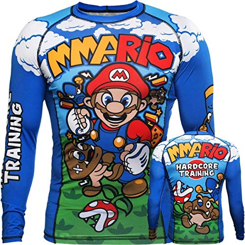 Hardcore Training Rash Guard Men's Kompressionshemd Herren Lange Ärmel Grappling Jiu Jitsu MMA Fitness Boxen No Gi