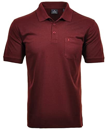 Ragman Herren Kurzarm Softknit Poloshirt 8XL Rot