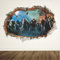 Harry Potter 3D Trou Affiche Murale Poudlard École Stickers Muraux Monde Magique Décorations Pour Enfants Chambre Stickers Décoratif Décor 50 * 70Cm Environ