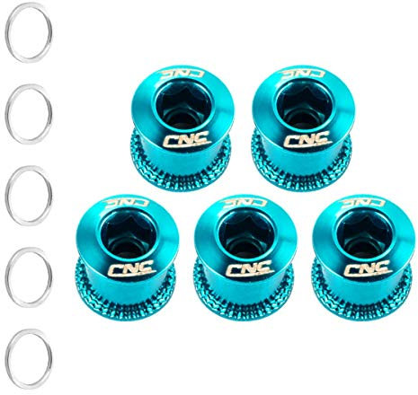 Viti Corona MTB, Viti Corona in Lega Acciaio, Doppia M8 Bulloni Corona Bici di Compatibile con Sram Shimano, Blu