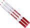 Dry Erase Everyday Use Whiteboard Marker Pens Easy Wipe School Office Business (3 x 1.0mm Medium RED Pens + 1 x PATEL Ball Black Pen)