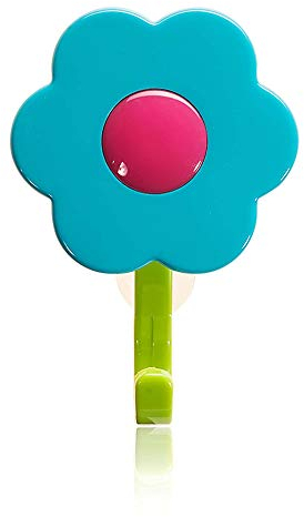 Kochblume 1-3-5-10er Set | Haken S, L, Wandhaken, Küchenhaken, Mehrzweckhaken, Schlüsselhaken | In der bunten Box (türkis-pink, einzeln S)