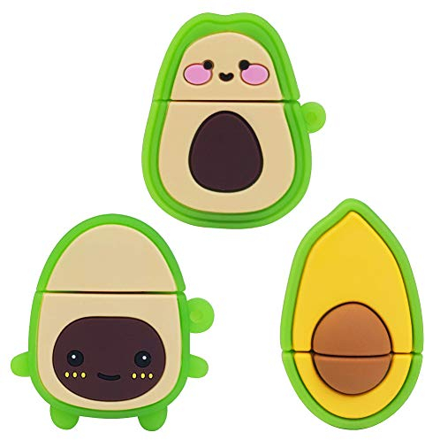 LEIZHAN 16GB USB-Stick Hochgeschwindigkeits-Silikon Memory Stick Cartoon Speicherstick Flash-Speicher-Stick Pen Drive Laptop-Computer PC Windows (16GB, Avocado)