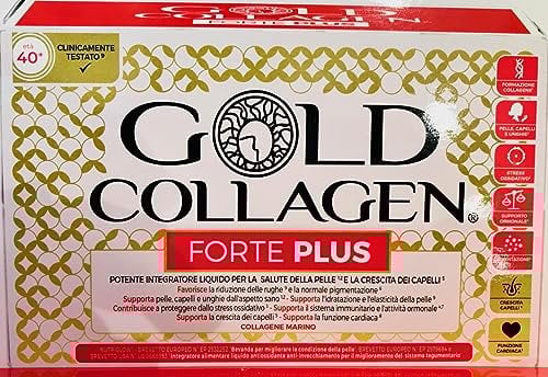 Gold Collagen Forte Plus 8g, 10 Flaconi da 50 ml - 500ml