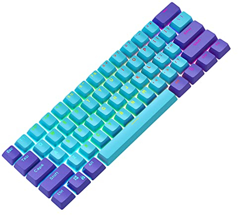 Ussixchare Tastenkappen, 60 %, 104 PBT-Tastenkappen für 60 % Gaming-Tastatur, Gateron Kailh MX Schalter (Shen2)