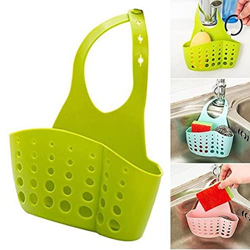 Hanging Basket Bathroom Accessory Sink Sponge Holder 2 Bags Holes Tap Hanging Strainer Organizer Sink Kitchen Accessories Wash
