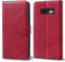 KRAFTCARE Upgraded S10e Handyhülle für Samsung Galaxy S10e Hülle [Kartenfach] [Standfunktion] Flip Case Leder Stoßfeste Schutzhülle Bookcase für Samsung S10e Klapphülle, Weinrot