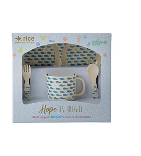 Coffret repas mélamine Rice animaux multicolore garçon