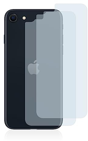 BROTECT (2 Stück Schutzfolie für Apple iPhone SE 3 2022 (Rückseite) Displayschutz Folie Ultra-Klar