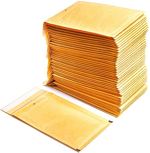 Gepolsterte Umschläge aus Polyethylen-Innenpolster, Farbe Braun, Versandtaschen mit Kapazität für Dokumente mit einer maximalen Fläche (5 Polsterumschläge, 350x470 mm)