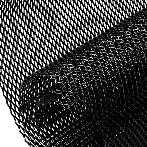 AggAuto griglia universale a nido d'ape da corsa, 100x33cm in metallo espanso, griglia in lega di alluminio per auto, griglia per radiatore automobilistico, dimensione foro 5x10mm