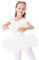 Bezioner Kinder Ballettkleidung Tütü Ballettkleid Mädchen Baumwolle Balletttrikot Kurzarm Ballettanzug Tanzbody mit Rock Weiß Kurze Ärmel 150