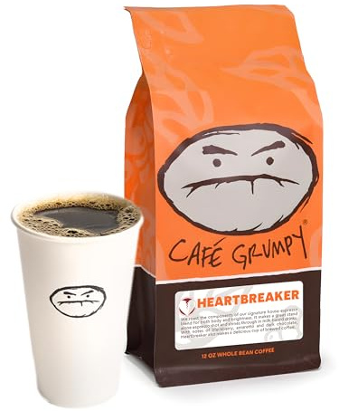 Café Grumpy Coffee - Heartbreaker Blend, 12oz Bag, Medium Roast, Drip, French Press, Pour Over, Cold Brew (Medium Grind (Filter/Drip))
