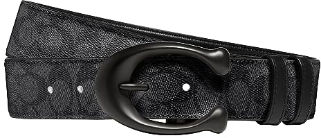 COACH 40mm Sculpted C Gürtel schwarz/anthrazit one size, Schwarz/Charcoal