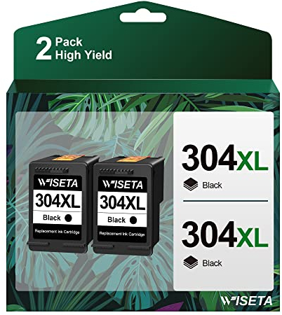 304 Ink Cartridges Remanufactured for HP 304 XL 304XL Printer Cartridges Black for HP Envy 5010 5020 5030 5032 5000 5050, DeskJet 2620 2630 3750 5010 5032 3720 5020 5020 3 762 2633 3730 3733 Pack of 2