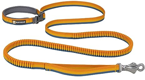 Ruffwear, Roamer Bungee-Hundeleine zum Laufen, Radfahren oder Wandern, kann mit der Hand oder ohne Hände verwendet Werden, gelber Schnee, 7.3-11ft