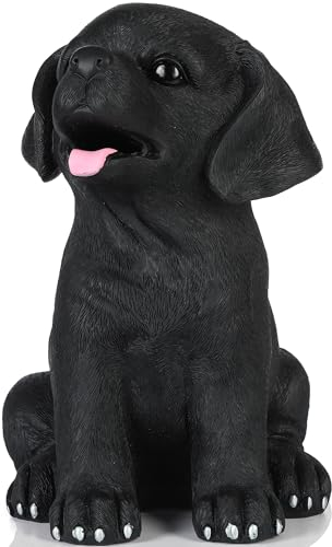 H&W Labrador Hund Sparschwein für Kinder,Niedliches Hunde Spardose,Unzerbrechliche Kreative Sparbüchse,First Münzbank für Jungen Mädchen Erwachsene,Geburtstag Weihnachten Geschenke(Schwarz)