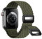 Nepfaivy Geflochtenes Armband Kompatibel mit Apple Watch Armband 40mm 41mm 38mm 42mm, Nylon Elastisches Band mit Magnetischer Schnalle für iWatch Series 10/9/8/SE/7/6/5/4/3/2/1, Dunkel-Olivgrün