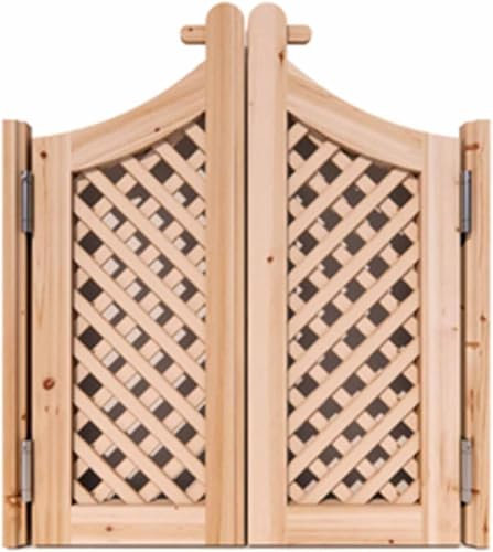 Wood Cafe Swing Doors, Unpainted Swinging Door Gate, Double Half Waist Door Partition (Size : W140xH90cm(55 1/8 x35 3/8))