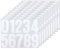 Abeillo 100 Pcs White Stickers, 4 Inch Waterproof, Self Adhesive Wheelie Bin & Mailbox Numbers