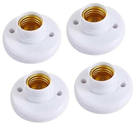 MagiDeal 4X Bases de Porte-Ampoule, Douilles de Lampe E27, Base à vis, Montage Mural au Plafond pour Chambre à Coucher, Maison, Garage, couloirs