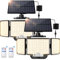 SIGRILL Luz Solar Exterior 212 LED, Focos Led Exterior Solares Sensor de Movimiento, 2200mAh Luces Solares IP65 Impermeable, Lampara Solar con Mando a Distancia (2 Paquete - Blanco Cálido)