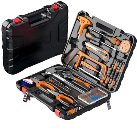 Cnwinu Home Tool Kit Set,Tool Set,Tool Box With Tools Included,Car Tool Kit,Hand Tools,Hammer Tool Box,DIY Hand Tool Sets For Men,Included Hammer,Spanner Sets,Tool Kits For Home Office,Car